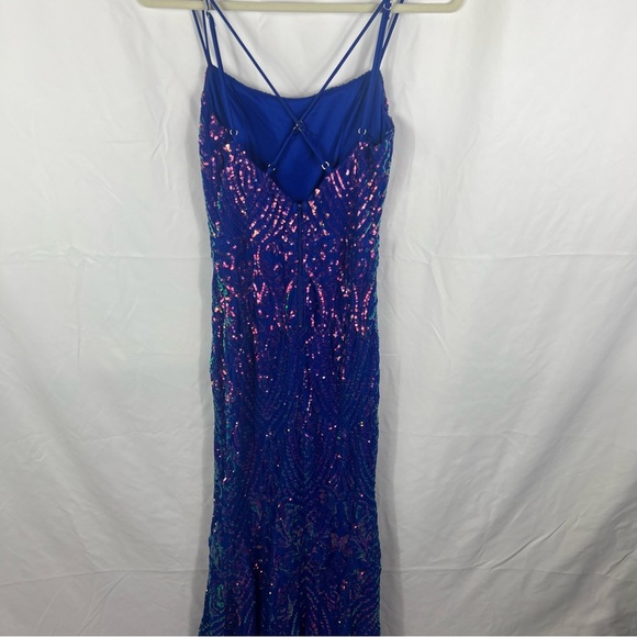 Windsor Blue and Pink Sequin Gown - Picture 6 of 9